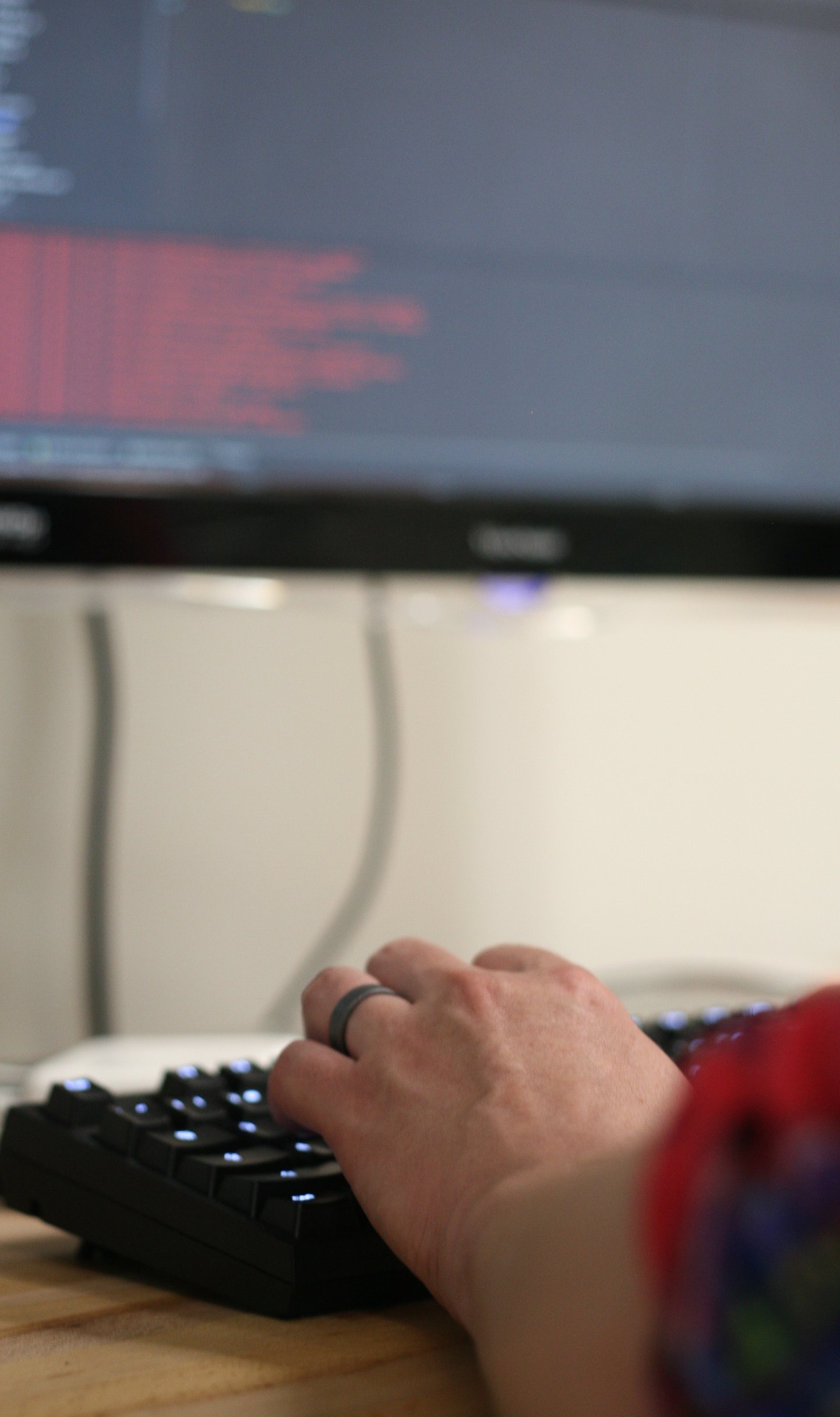 Picture of typing code